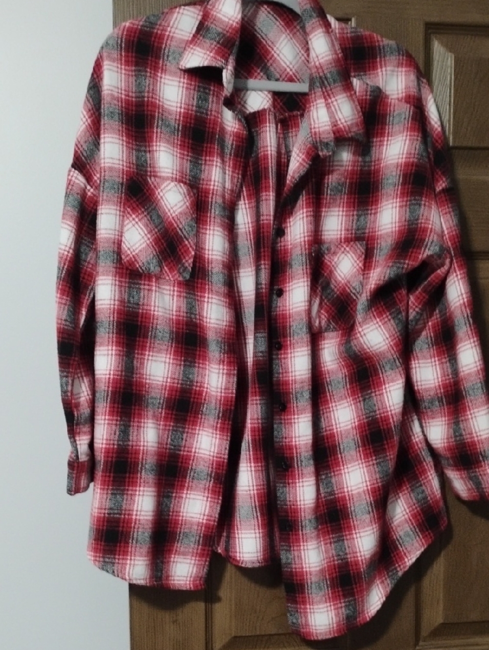 Classic Red & Black Plaid Flannel Shirt